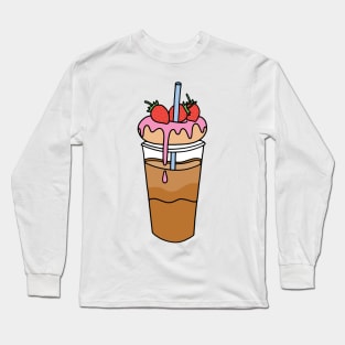 Donut and Coffee Cup Long Sleeve T-Shirt